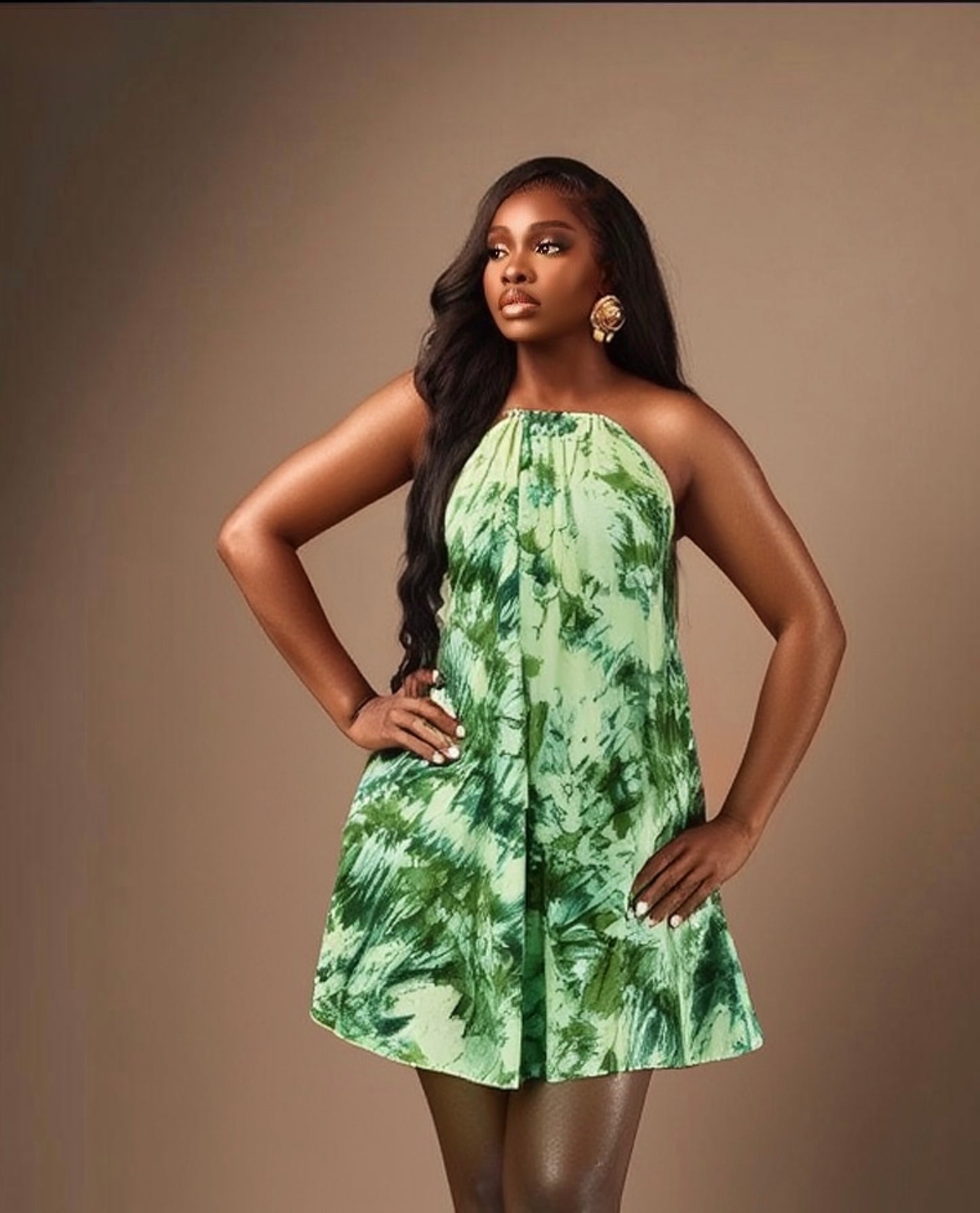 NAA DEI(ADIRE Backless dress)