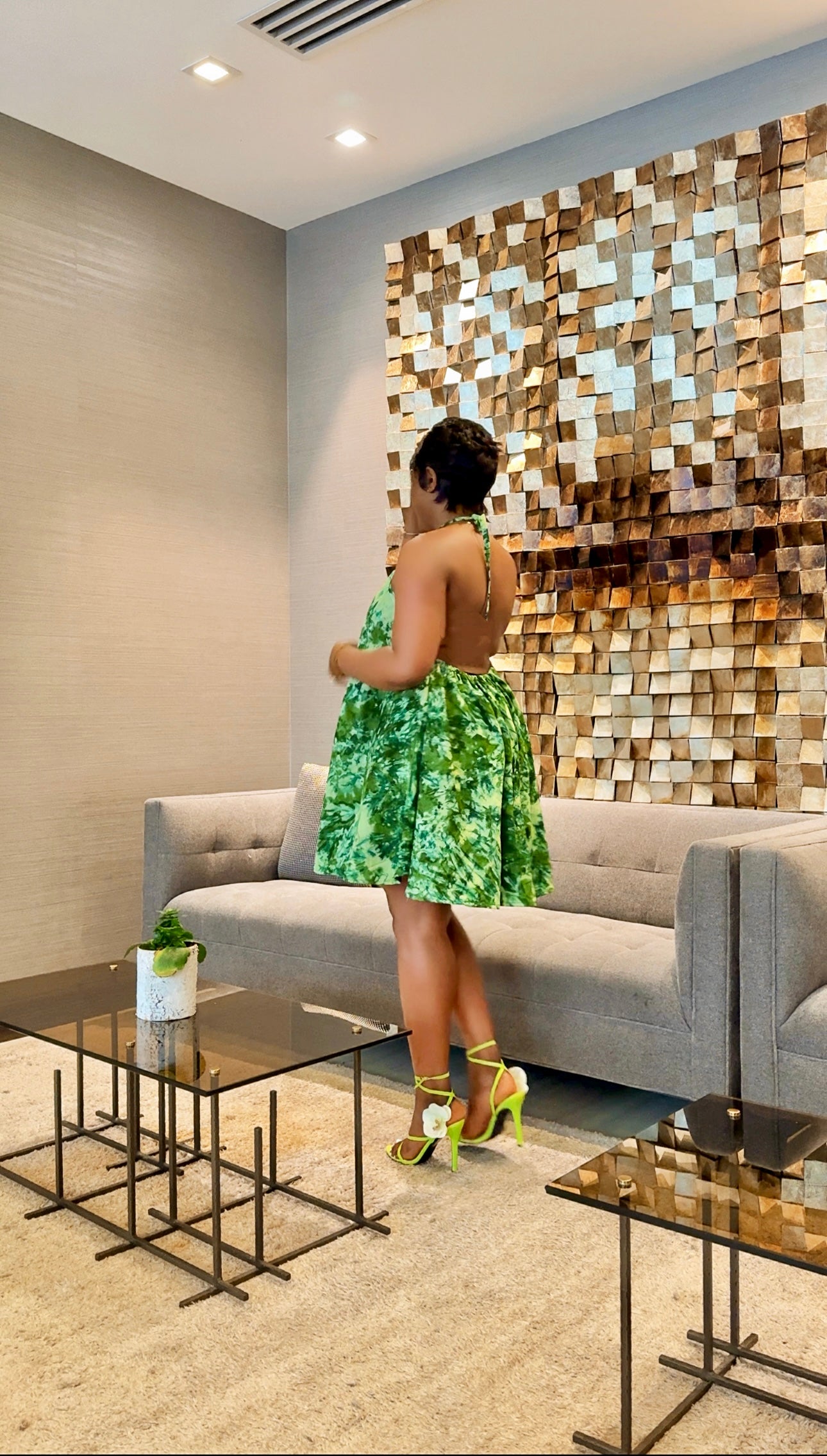 NAA DEI(ADIRE Backless dress)