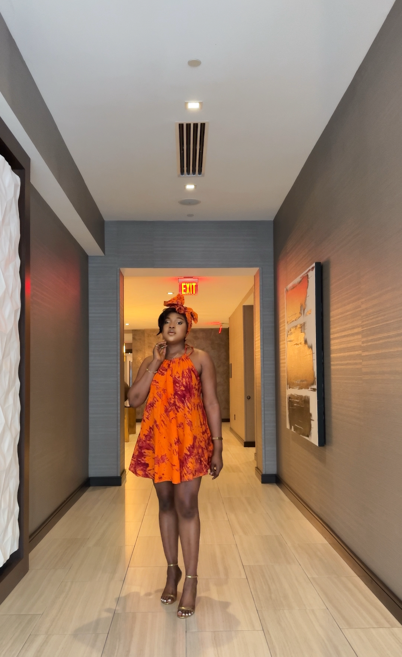 NAA DEI(ADIRE Backless dress)