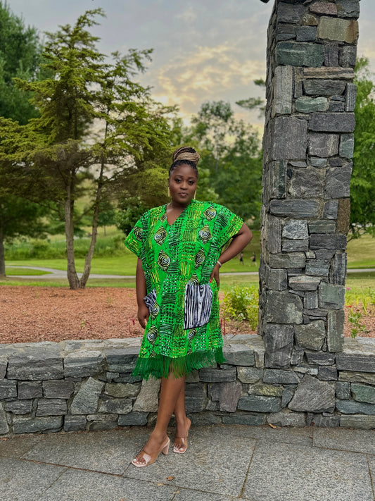 ADIRE💚- Shift Dress