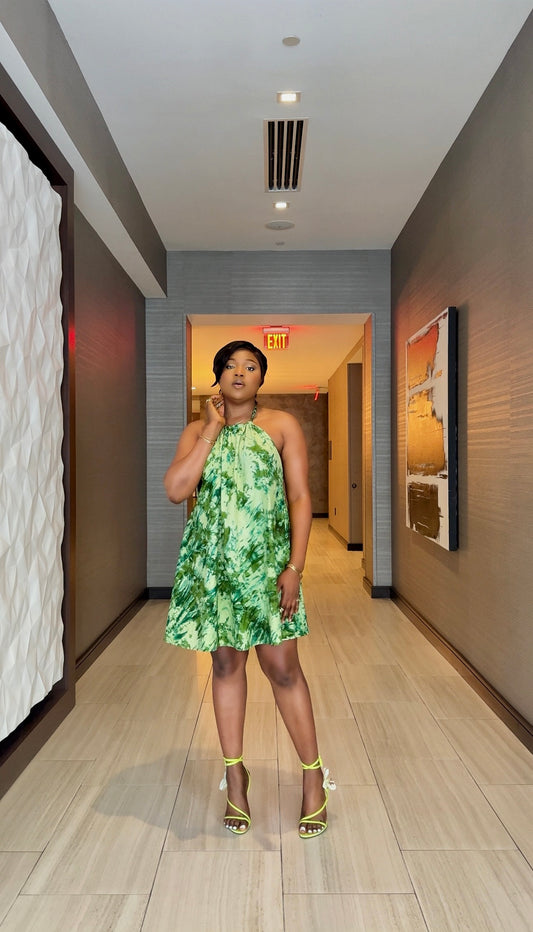 NAA DEI(ADIRE Backless dress)